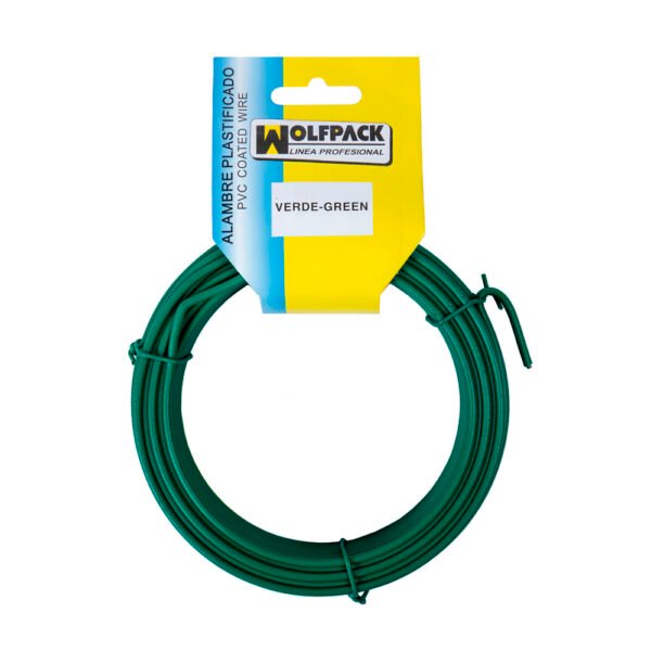 Alambre Plastificado (Rollo 10 Metros) Verde Nº 16 / 2.7 mm.
