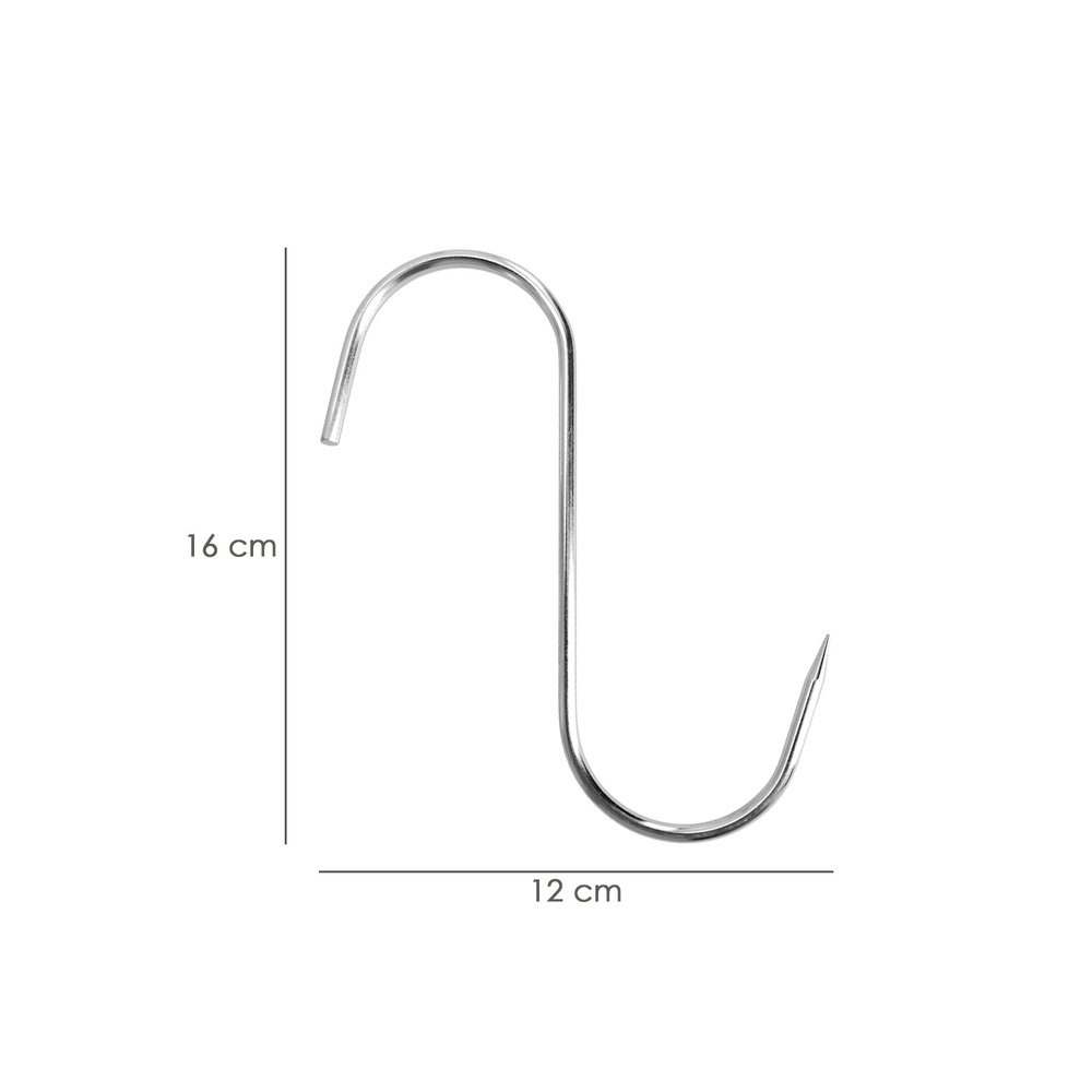Gancho Carnicero Inoxidable Nº 4 de 160 x 5 mm. gancho para productos carnicos. - Imagen 2