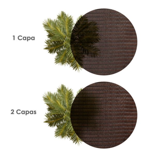 Malla Sombreo Plus 2,0 Metros Marron Rollo 50 Mts. Filo Reforzado Reduce Radiación, Malla Sombra, Malla Ocultacion, Sombra Patio - Imagen 4