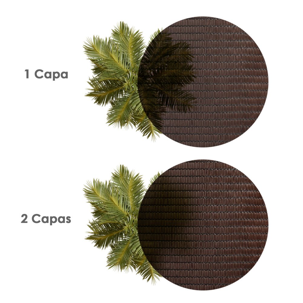 Malla Sombreo Plus 2,0 Metros Marron Rollo 50 Mts. Filo Reforzado Reduce Radiación, Malla Sombra, Malla Ocultacion, Sombra Patio - Imagen 4