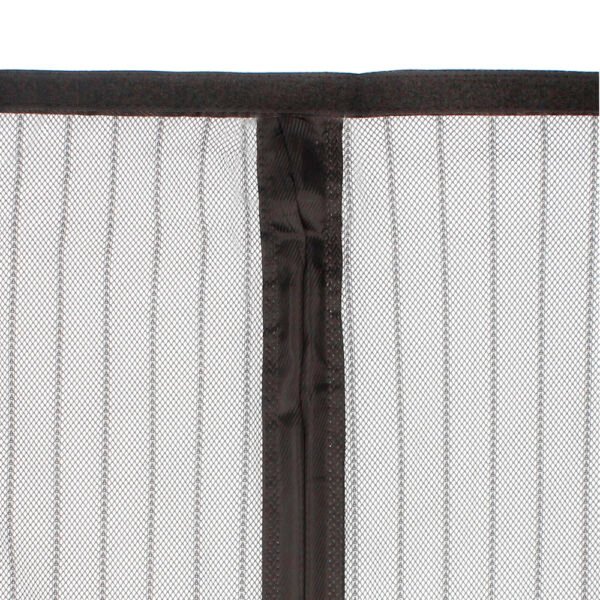Cortina Mosquitera Para Puertas Con Cierre Central Magnetico Automatico 120 x 240 (Alt.) cm. Color Negro. - Imagen 4