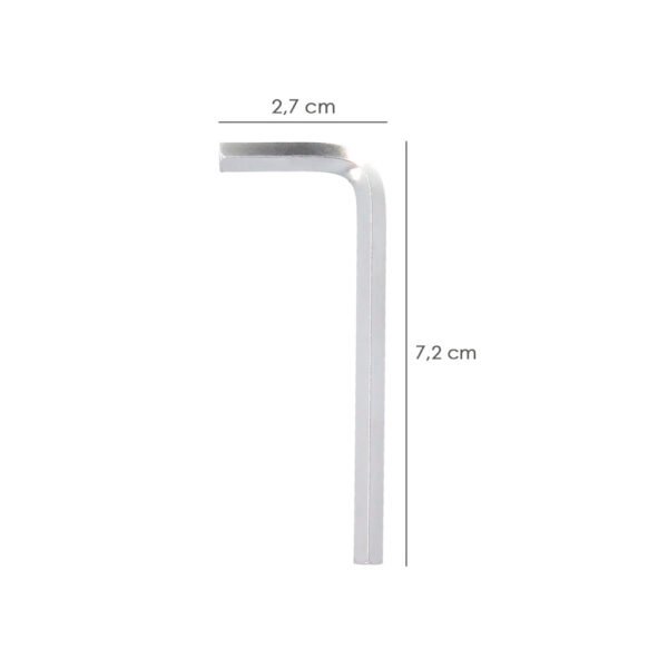 Llave Allen Standar Acero Cromo Vanadio Profesional 4,5 mm. Llave Hexagonal, Llave Allen Taller Mecanica, Llave Allen Bricolaje - Imagen 2