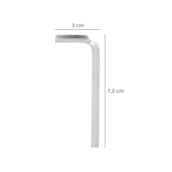 Llave Allen Standar Acero Cromo Vanadio Profesional 5,0 mm. Llave Hexagonal, Llave Allen Taller Mecanica, Llave Allen Bricolaje - Imagen 2