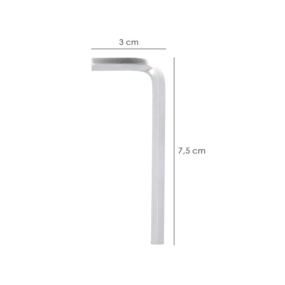 Llave Allen Standar Acero Cromo Vanadio Profesional 5,0 mm. Llave Hexagonal, Llave Allen Taller Mecanica, Llave Allen Bricolaje - Imagen 2