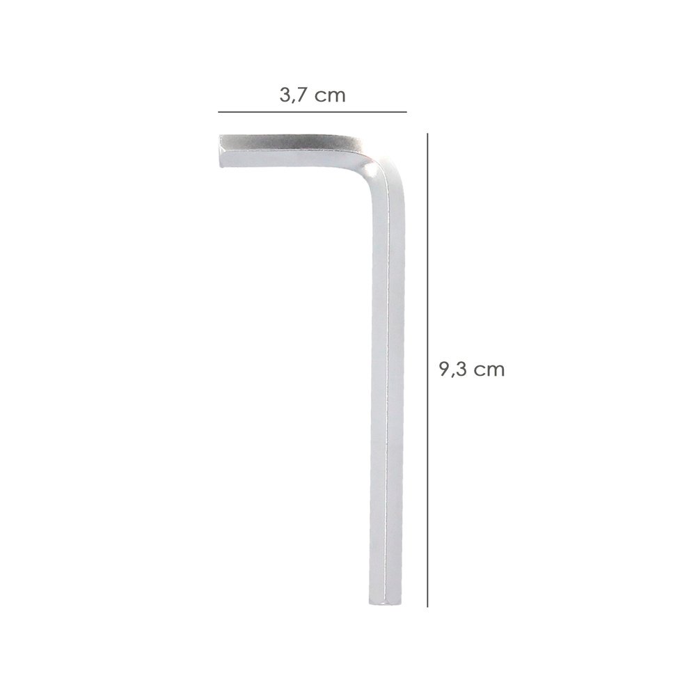 Llave Allen Standar Acero Cromo Vanadio Profesional 6,0 mm. Llave Hexagonal, Llave Allen Taller Mecanica, Llave Allen Bricolaje - Imagen 2