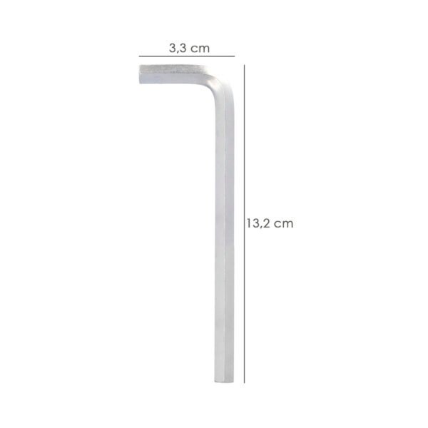 Llave Allen Larga Acero Cromo Vanadio Profesional 6,0 mm. Llave Hexagonal, Llave Allen Taller Mecanica, Llave Allen Bricolaje - Imagen 2