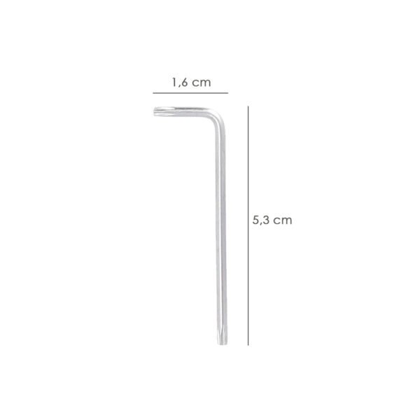 Llave Torx Standar Acero Cromo Vanadio Profesional T08 mm. Llave Estrella, Llave Allen Estrella - Imagen 2