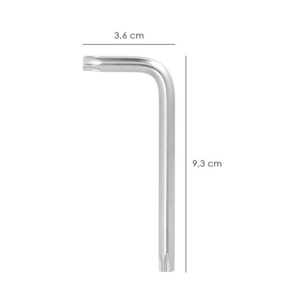 Llave Torx Inviolable Standar Acero Cromo Vanadio Profesional T40 mm. Llave Estrella, Llave Allen Estrella - Imagen 2