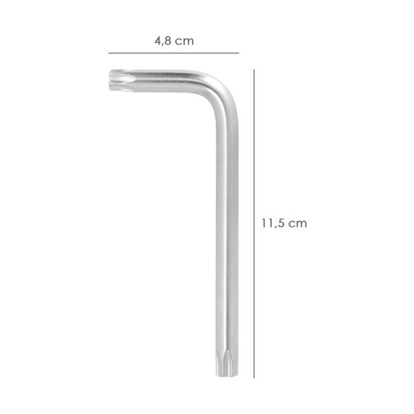 Llave Torx Inviolable Standar Acero Cromo Vanadio Profesional T50 mm. Llave Estrella, Llave Allen Estrella - Imagen 2