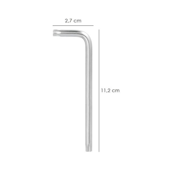 Llave Torx Inviolable Larga Acero Cromo Vanadio Profesional T30 mm. Llave Estrella, Llave Allen Estrella - Imagen 2