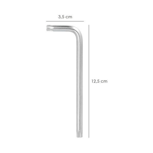 Llave Torx Inviolable Larga Acero Cromo Vanadio Profesional T40 mm. Llave Estrella, Llave Allen Estrella - Imagen 2