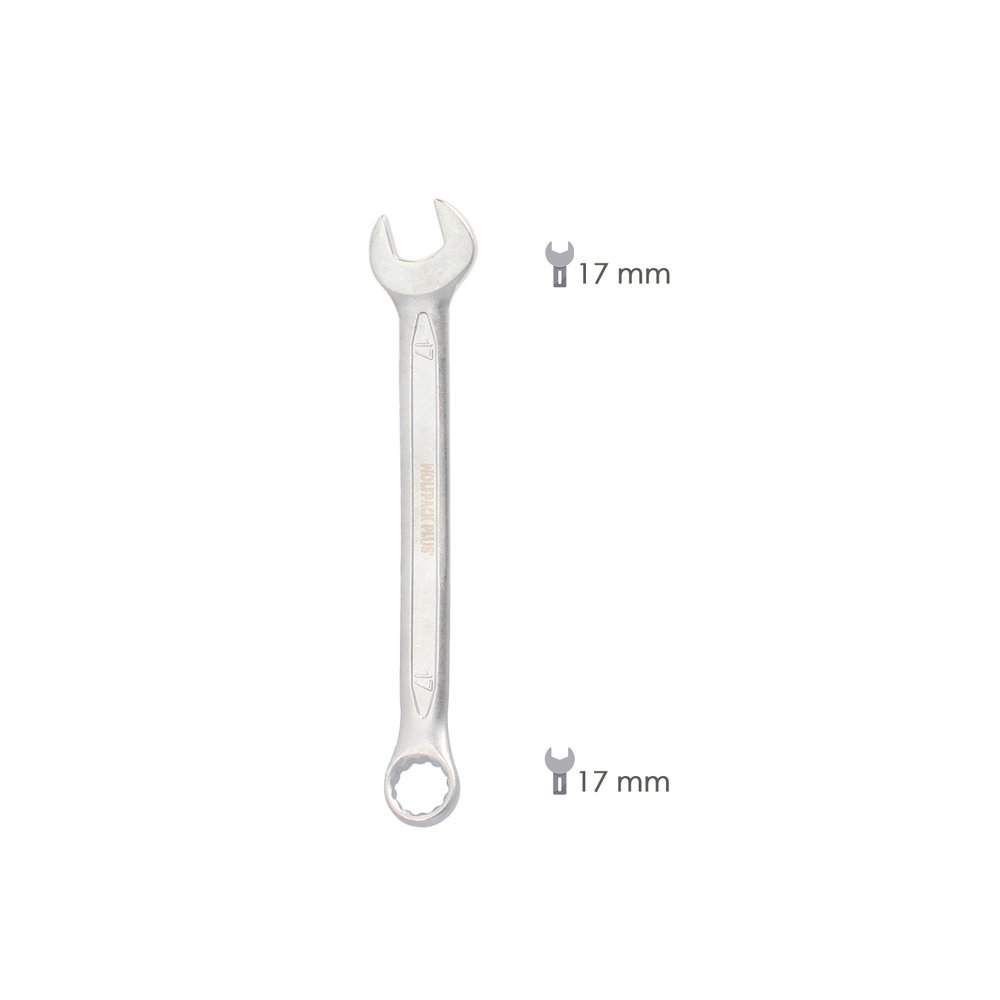 Llave Combinada Plus 17x17 Acero Cromo Vanadio DIN 3113. Llave Doble Boca, Llave Fija, Llave Estrella - Imagen 2