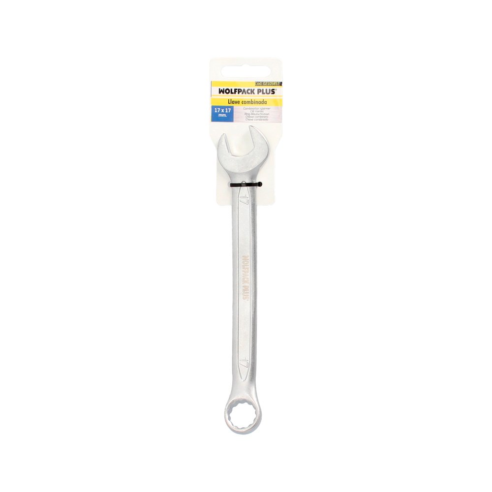 Llave Combinada Plus 17x17 Acero Cromo Vanadio DIN 3113. Llave Doble Boca, Llave Fija, Llave Estrella - Imagen 3