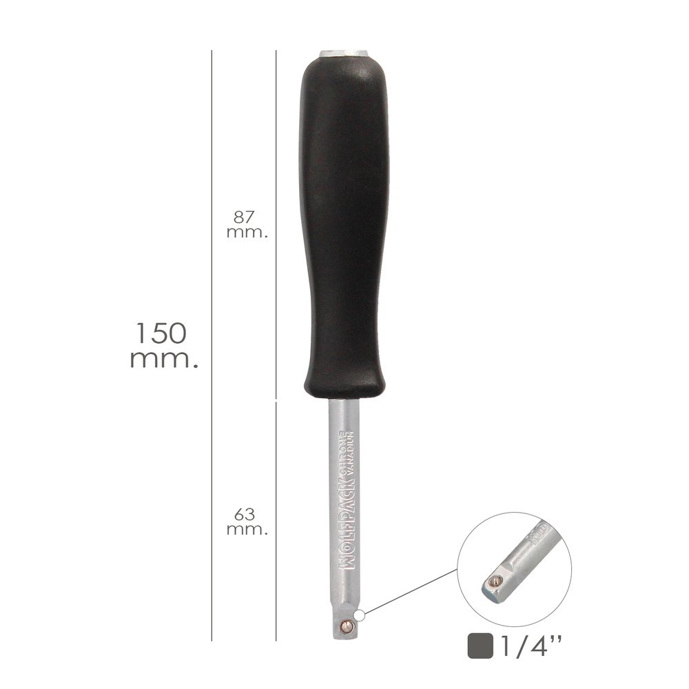Empuñadura Destornillador Para Vasos 1/4". Prolongador Carraca, Alargador Carraca, Destornillador Vasos - Imagen 2