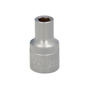 Llave Vaso 1/2" Hexagonal 8 mm. Perfil de 6 caras. Acero Cromo Vanadio, Aristas Redondas