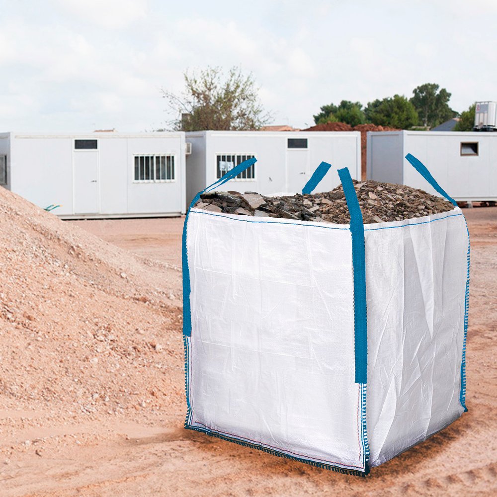 Saco Obra Big Bag Rafia  90x90x90cm. Carga máxima seg. 1.000Kg. - Imagen 2