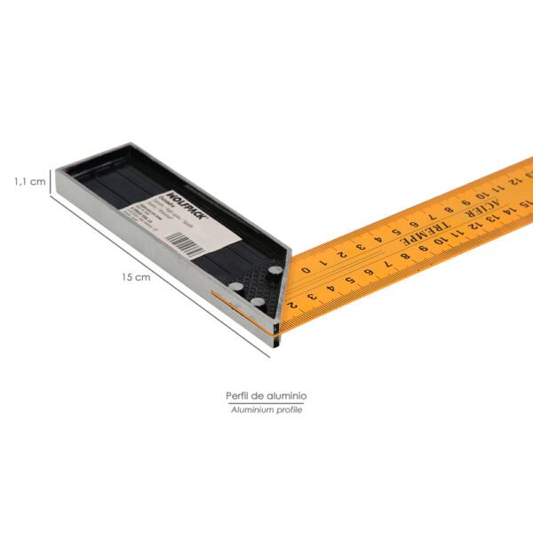 Escuadra Metalica 300 mm. Escuadra Carpintero, Escuadra Construcción, - Imagen 2