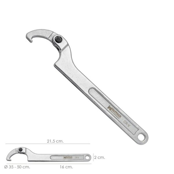 Llave De Gancho Articulada Para Tuberias Ø 35 a 50 mm. - Imagen 2