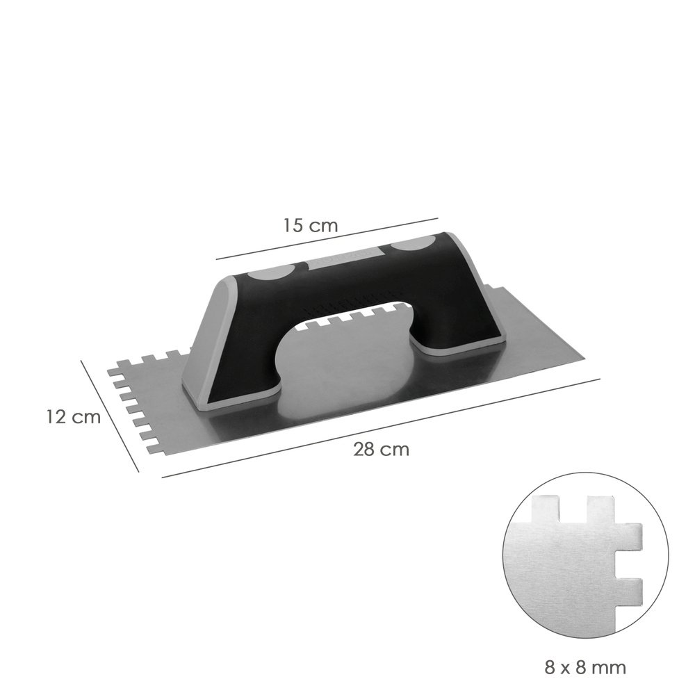 Peine Profesional Mango Polipropileno 280x120 mm. Dientes 8 x 8 mm. - Imagen 2