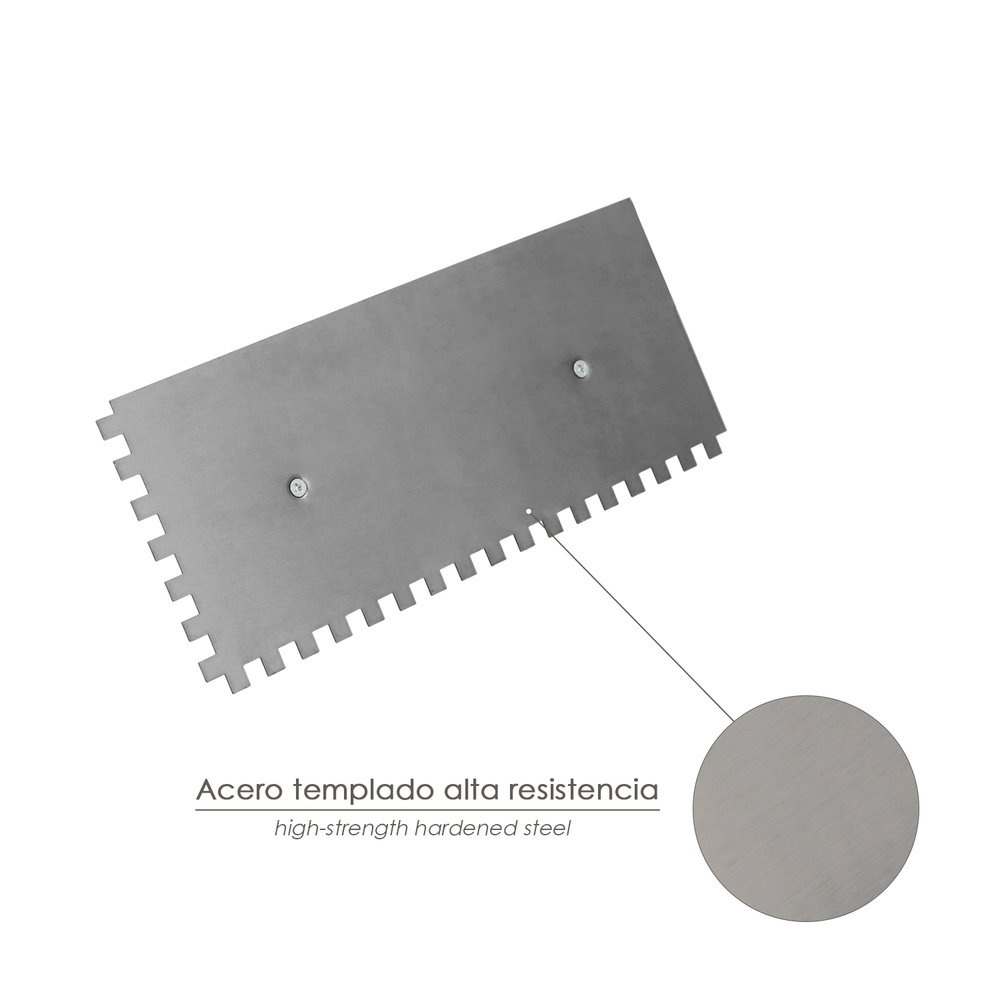 Peine Profesional Mango Polipropileno 280x120 mm. Dientes 8 x 8 mm. - Imagen 4