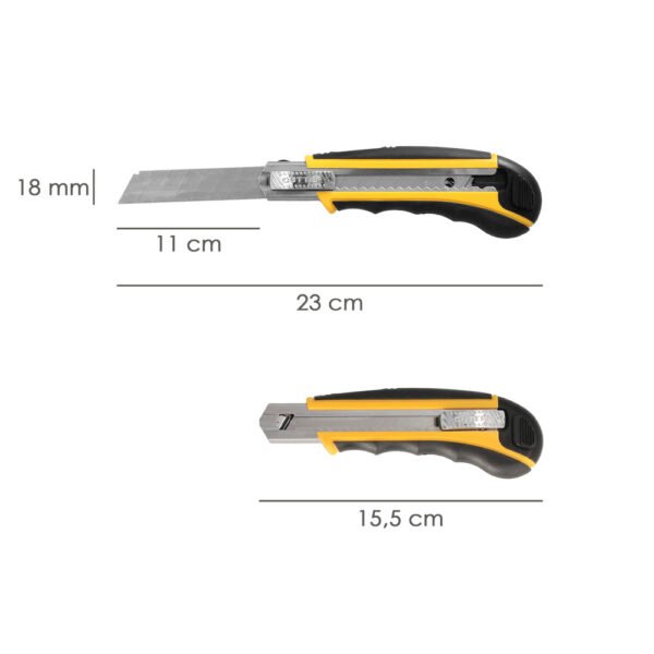 Cutter Profesional 18mm Con 8 Hojas Acero Sk5 - Imagen 2