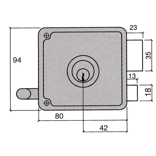 Cerradura Ucem 4125-hb/ 8/ Derecha - Imagen 2