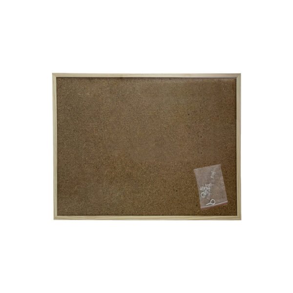 Corcho Pared 30x40 cm. Marco Madera Con 6 Chinchetas - Imagen 2