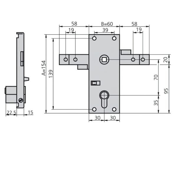 Cerradura Cvl 11b   Puertas Basculantes - Imagen 2