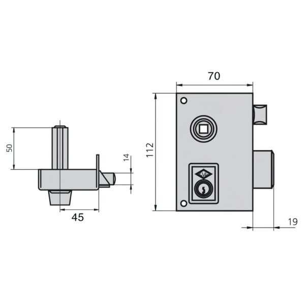 Cerradura Cvl 156br/70/he Izquierda - Imagen 2