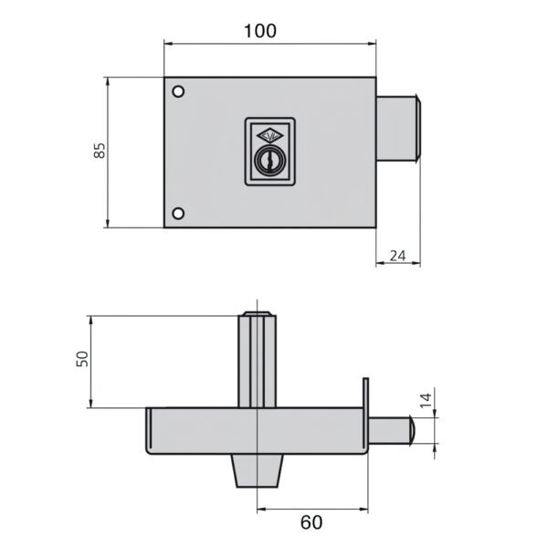 Cerradura Cvl 1124a/10/he Izquierda - Imagen 2