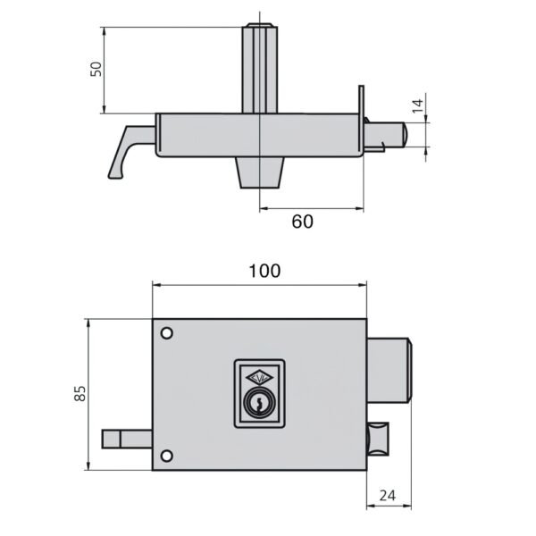 Cerradura Cvl 1125ar/ 10/he Izquierda - Imagen 2