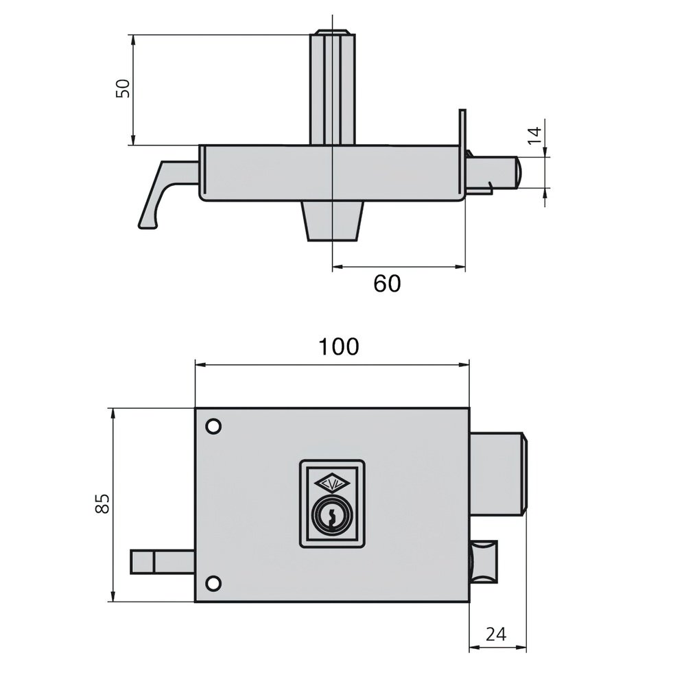 Cerradura Cvl 1125ar/ 10/he Izquierda - Imagen 2