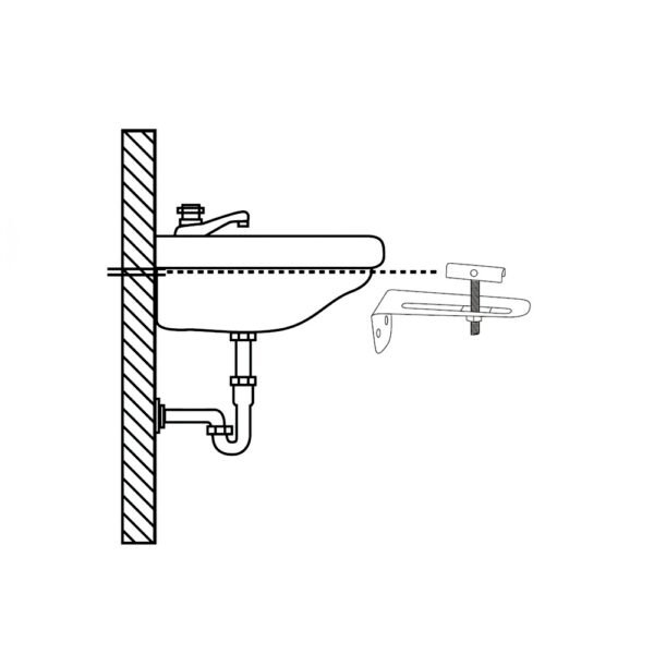 Juego Escuadras Sanitario Soporte Lavabo 10 cm. (2piezas) - Imagen 2
