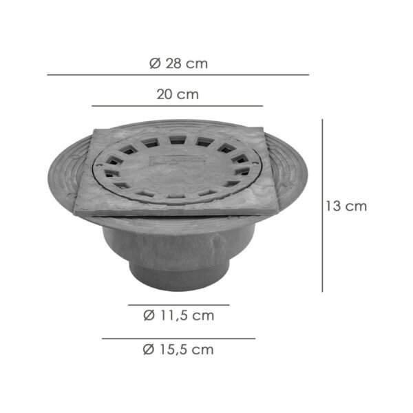 Caldereta Sifonica Pvc 200x200 / 90-110 Mm - Imagen 2