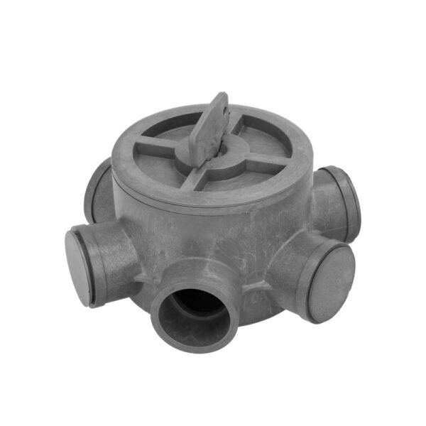 Bote Sifónico PVC Tuberias Ø 110 mm. Salidas Ø 50 y 40 mm. Altura 90 mm. - Imagen 3