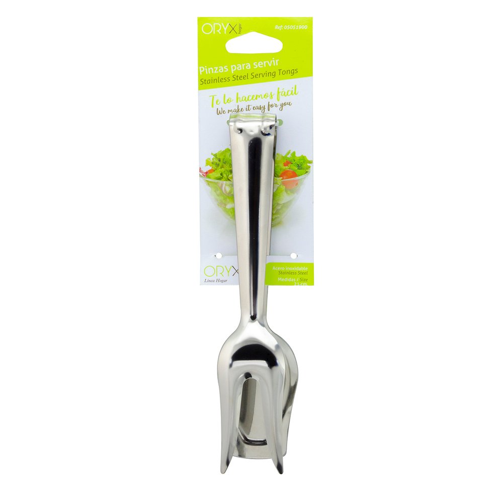 Pinzas Para Servir Acero Inoxidable  21 cm. Ideal para la cocina, servir ensaladas, servir carnes, pescados, etc. - Imagen 4