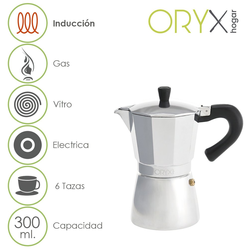 Cafetera Inducción Aluminio 6 Tazas (300 Ml.) - Imagen 2