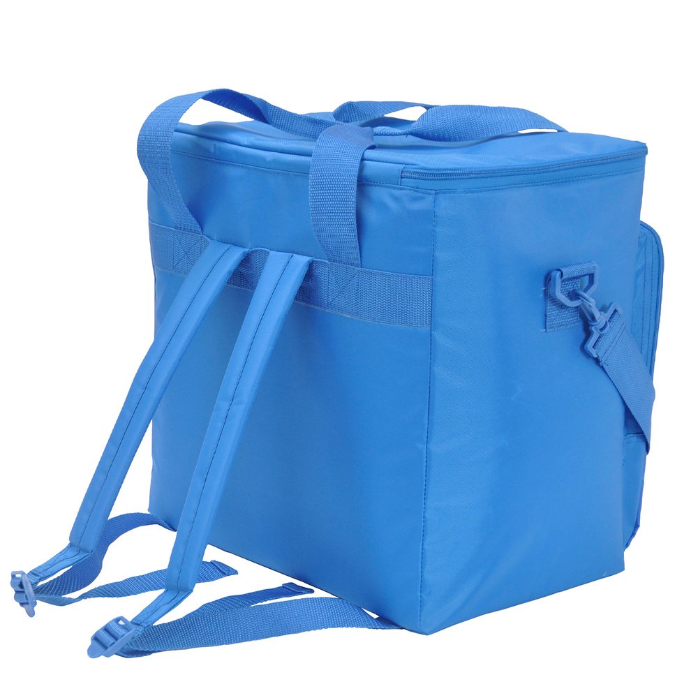 Bolsa / Mochila Termica Porta Alimentos Nevera 15 Litros Forro Interior PEVA, Con Espuma Aislante, Color Azul - Imagen 2