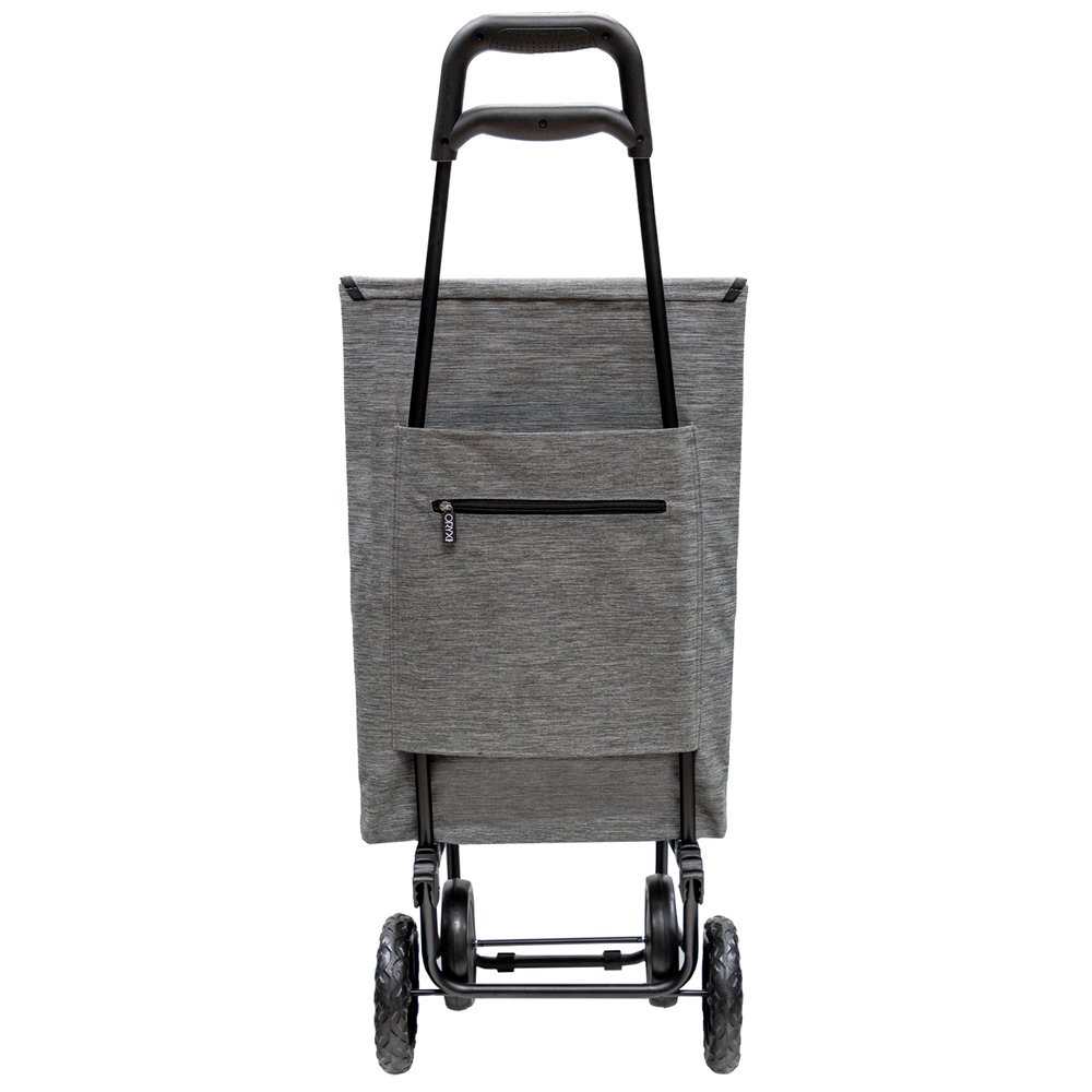Carro De La Compra 4 Ruedas Jaspeado Gris 45 Litros Carrito De La Compra Poliester Con Bolsa Térmica Refrigeración - Imagen 6