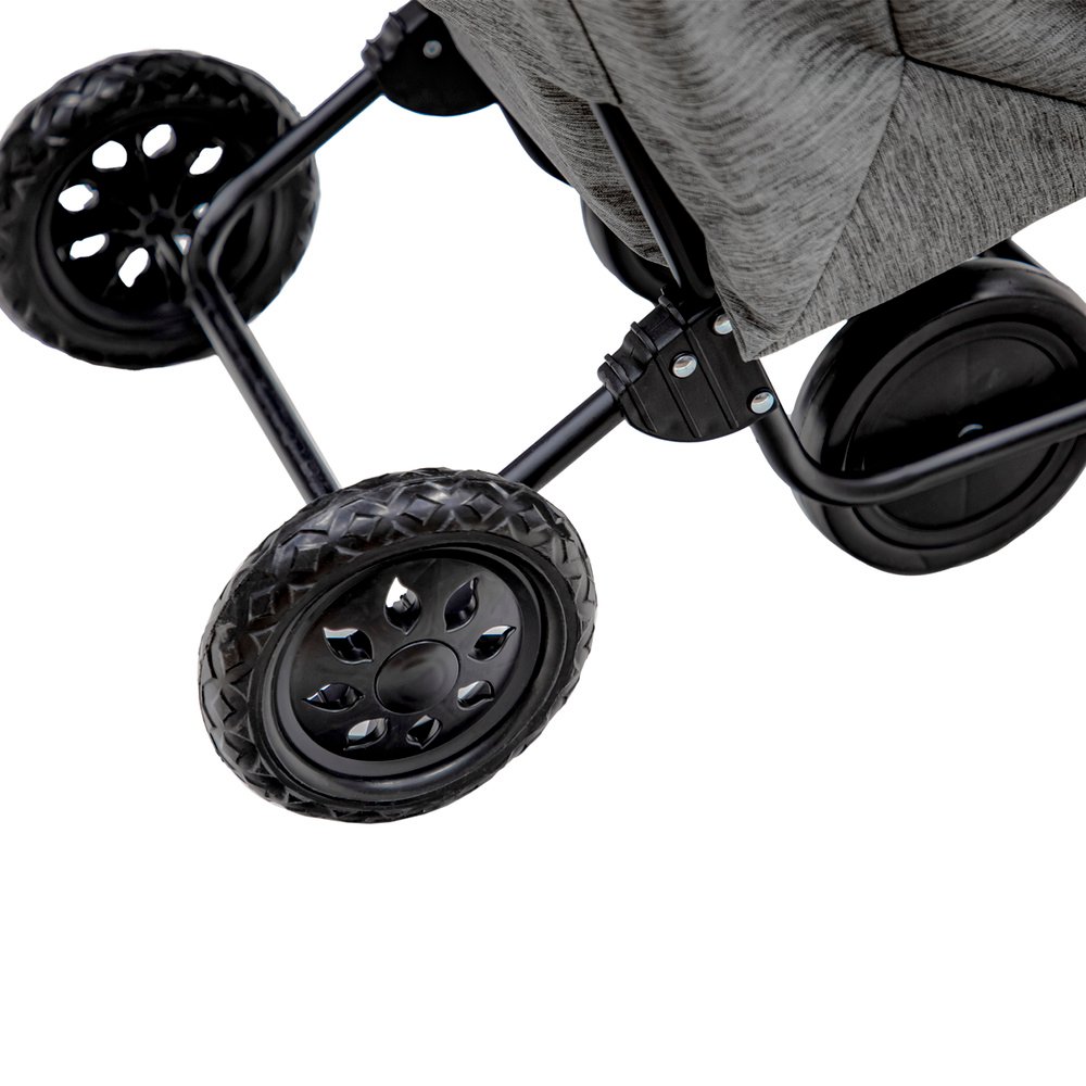 Carro De La Compra 4 Ruedas Jaspeado Gris 45 Litros Carrito De La Compra Poliester Con Bolsa Térmica Refrigeración - Imagen 7