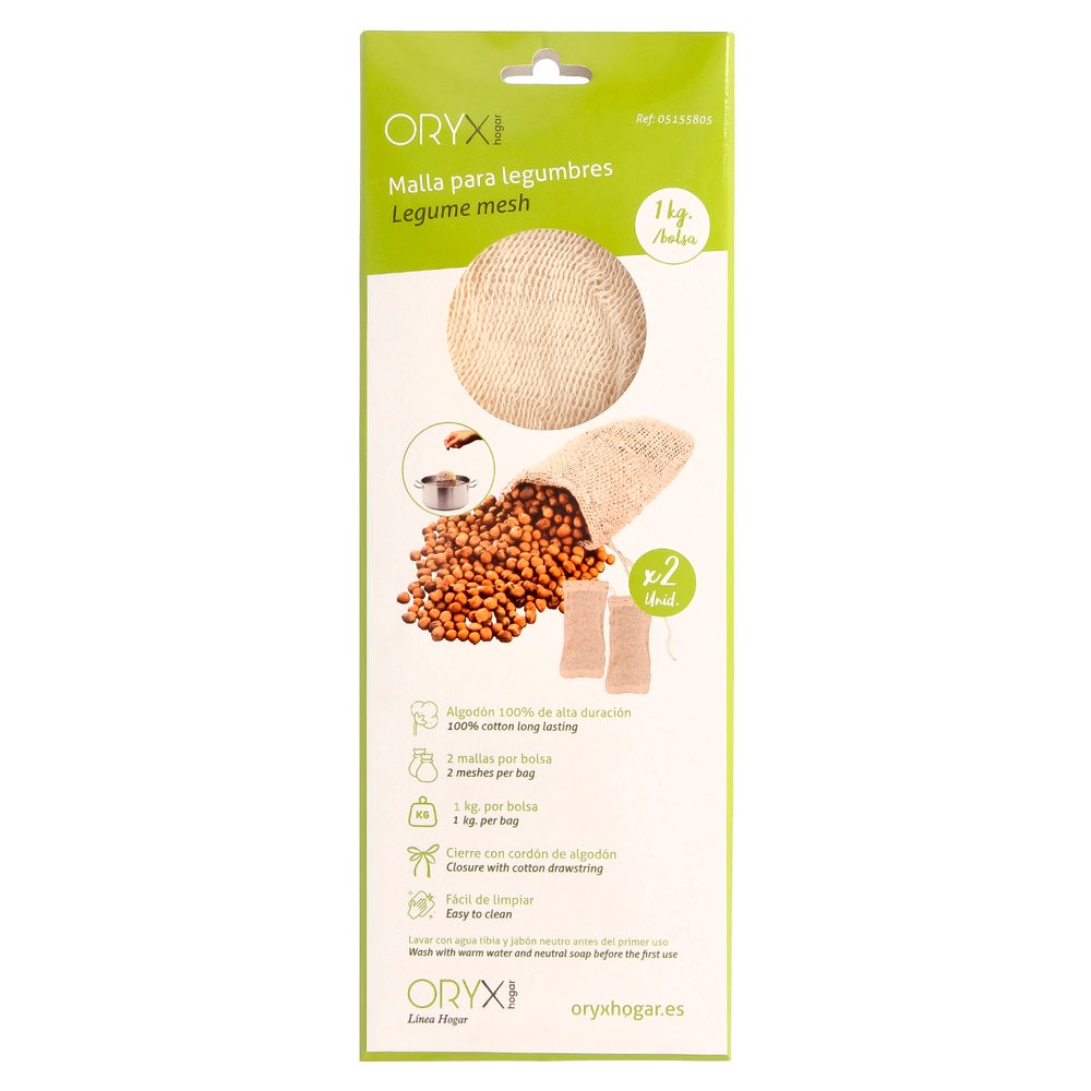 Malla / Bolsa Para Coccion Legumbres Algodon  1 Kg Pack De 2 Unidades. Algodon 100% Organico - Imagen 3