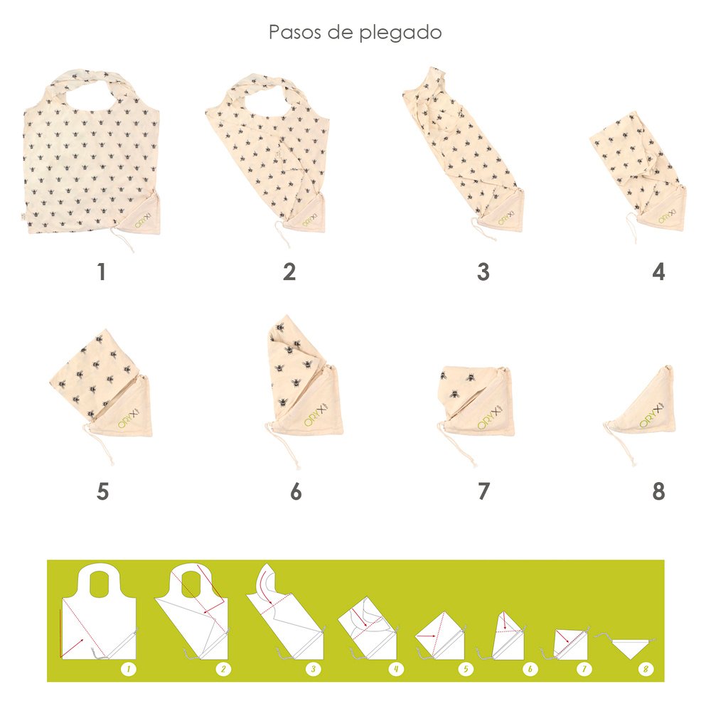 Bolsa Compra Algodon Organico 100% Plegable 52x47 cm. - Imagen 6
