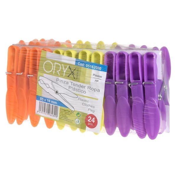 Pinzas Tender Ropa Plastico (Pack 24 Piezas) - Imagen 3