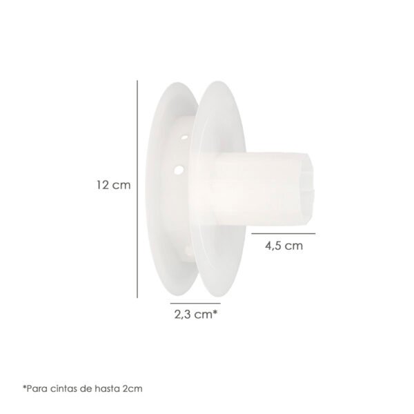 Disco Plastico Compacto Para Persianas. Rodamieto 120x40 mm. Para cintas hasta 20 mm. - Imagen 2