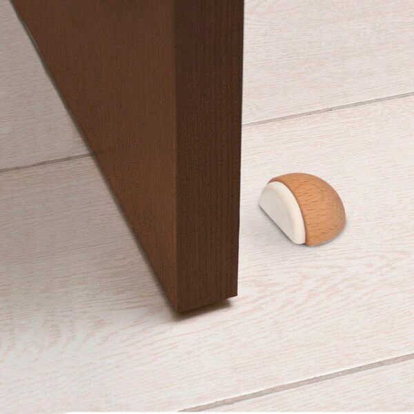 Tope Puerta Adhesivo Madera Media Luna Roble - Imagen 3