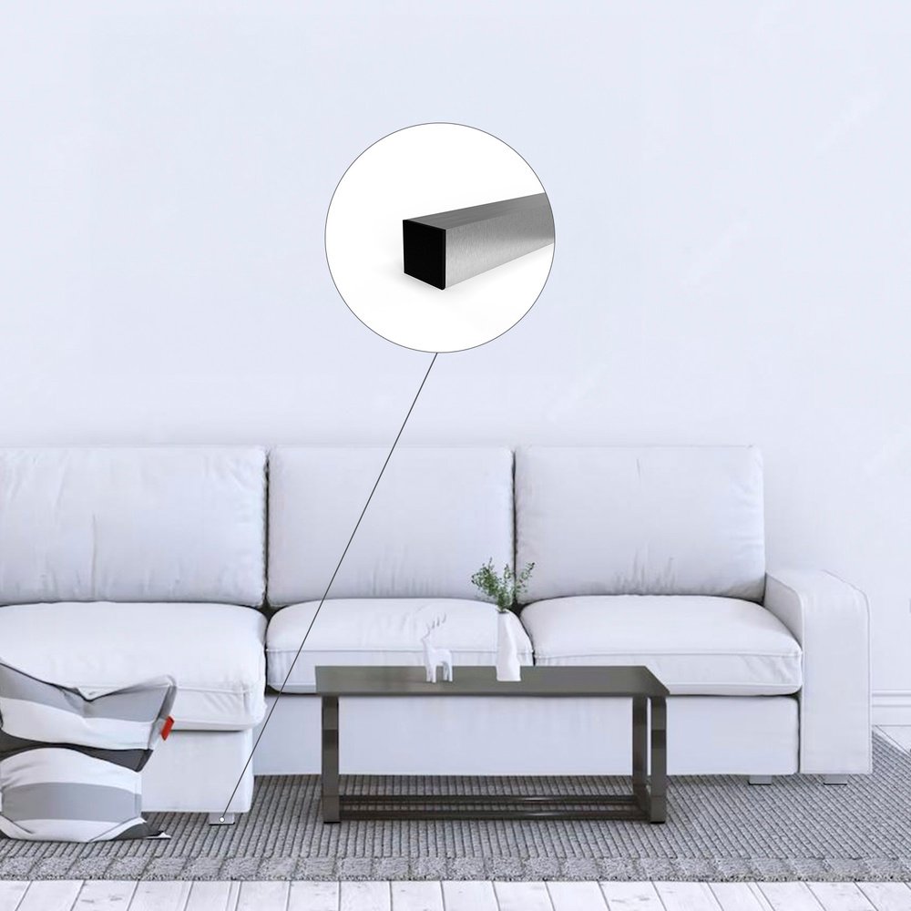 Contera Interior Plastico Cuadrada 16x16 mm. Color Negro. Bolsa 200 Unidades. Contera Mesa, Silla, Muebles, Estanteria - Imagen 4