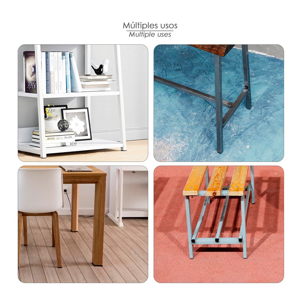 Contera Interior Plastico Cuadrada 16x16 mm. Color Negro. Bolsa 200 Unidades. Contera Mesa, Silla, Muebles, Estanteria - Imagen 5