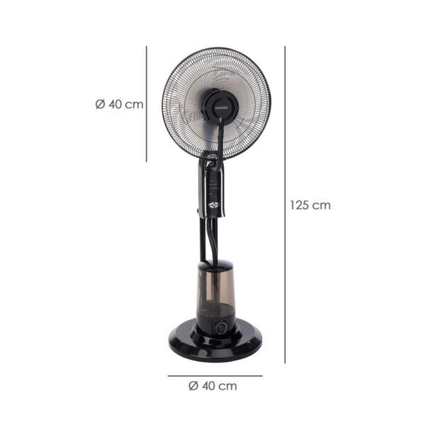 Ventilador Nebulizador, 3 Aspas de Gran Tamaño Ø 40 cm. Motor Cobre 75 Watt. Temporizador, Mando a Distancia Ventilador Con Agua - Imagen 2