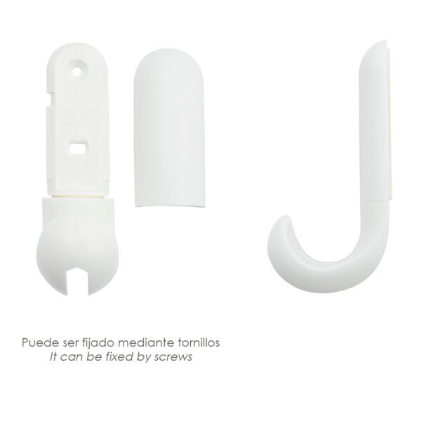 Colgador Adhesivo / Atornillable Blanco - Imagen 3