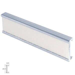 Perfil Estor Velcro P-909  3,0mt Plata